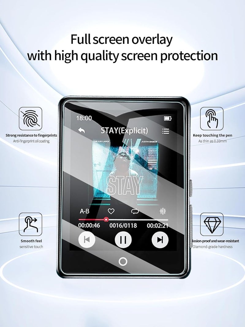 UYRUREL حماية شاشة لجهاز ODEJOI ODM17Blk مشغل MP3 بشاشة تعمل باللمس مقاس 2.8 بوصة، فيلم مقاوم للخدوش عالي الدقة، شفاف HD مضاد للضوء الأزرق، خالي من الفقاعات مع مجموعة تركيب سهلة، 3 عبوات - Image 2